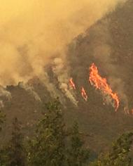 The Soberanes Fire located in the Los Padres National Forest 